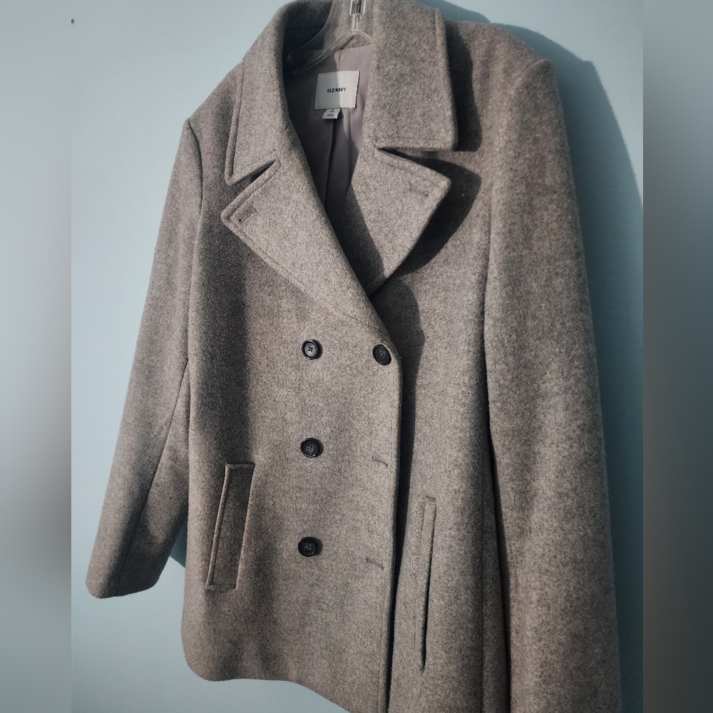Classic Gray Pea Coat XL Tall
